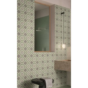 Terra.art Geometrico Sabbia/menta 20x20 Carrelage Intérieur Imitation carreaux de ciment Non Rectifié 