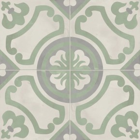 Terra.art Giglio Sabbia/menta 20x20 Carrelage Intérieur Imitation carreaux de ciment Non Rectifié 