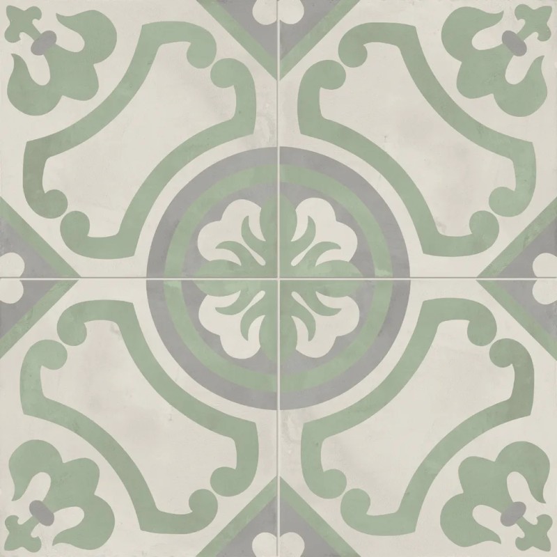 Terra.art Giglio Sabbia/menta 20x20 Carrelage Intérieur Imitation carreaux de ciment Non Rectifié 