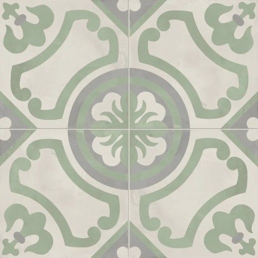 Terra.art Giglio Sabbia/menta 20x20 Carrelage Intérieur Imitation carreaux de ciment Non Rectifié 