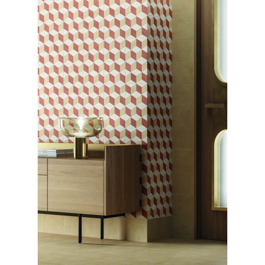 Terra.art Cubo Tramonto/crema 20x20 Carrelage Intérieur Imitation carreaux de ciment Non Rectifié 
