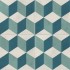 Terra.art Cubo Oceano/cielo 20x20 Carrelage Intérieur Imitation carreaux de ciment Non Rectifié 