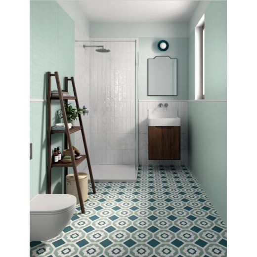 Terra.art Geometrico Oceano/cielo 20x20 Carrelage Intérieur Imitation carreaux de ciment Non Rectifié 