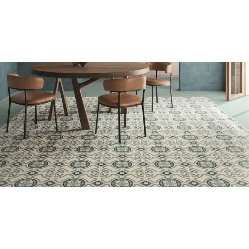 Terra.art Giglio Oceano/cielo 20x20 Carrelage Intérieur Imitation carreaux de ciment Non Rectifié 