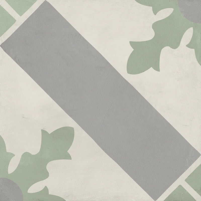 Terra.art Cardinale Sabbia/menta 20x20 Carrelage Intérieur Imitation carreaux de ciment Non Rectifié 