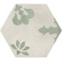 Terra.art Giglio Sabbia/menta Esagona  25x21,6 Carrelage Intérieur Imitation carreaux de ciment Non Rectifié 