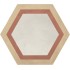 Terra.art Cornice Tramonto/crema Esagona  25x21,6 Carrelage Intérieur Imitation carreaux de ciment Non Rectifié 