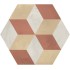 Terra.art Cubo Tramonto/crema Esagona  25x21,6 Carrelage Intérieur Imitation carreaux de ciment Non Rectifié 