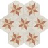 Terra.art Stella Tramonto/crema Esagona  25x21,6 Carrelage Intérieur Imitation carreaux de ciment Non Rectifié 