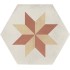 Terra.art Stella Tramonto/crema Esagona  25x21,6 Carrelage Intérieur Imitation carreaux de ciment Non Rectifié 