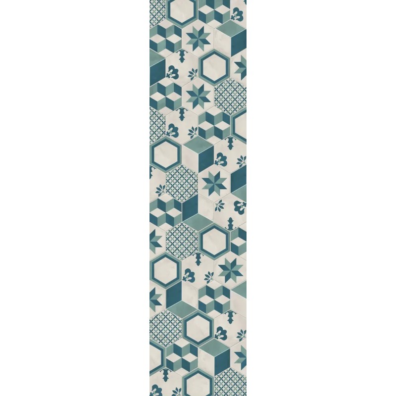 Terra.art Mix Oceano/cielo Esagona  25x21,6 Carrelage Intérieur Imitation carreaux de ciment Non Rectifié 