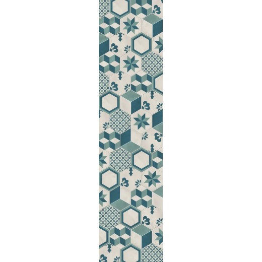 Terra.art Mix Oceano/cielo Esagona  25x21,6 Carrelage Intérieur Imitation carreaux de ciment Non Rectifié 