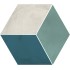 Terra.art Rombo Oceano/cielo Esagona  25x21,6 Carrelage Intérieur Imitation carreaux de ciment Non Rectifié 