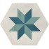 Terra.art Stella Oceano/cielo Esagona  25x21,6 Carrelage Intérieur Imitation carreaux de ciment Non Rectifié 