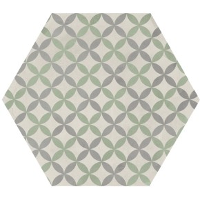 Terra.art Astro Sabbia/menta Esagona  25x21,6 Carrelage Intérieur Imitation carreaux de ciment Non Rectifié 