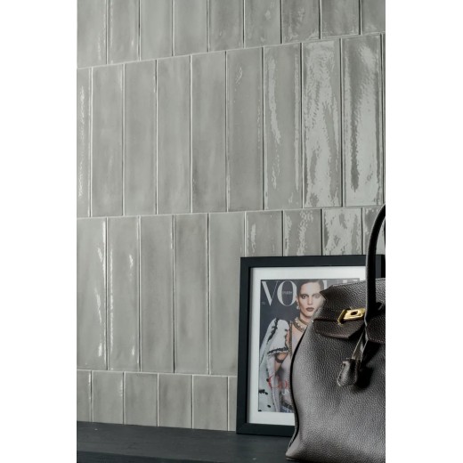 Multiforme Argento 7,5x30 Carrelage Intérieur Zellige Non Rectifié 