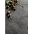 Terra Nero Esagona 25x21,6 Carrelage Intérieur Imitation carreaux de ciment Non Rectifié 