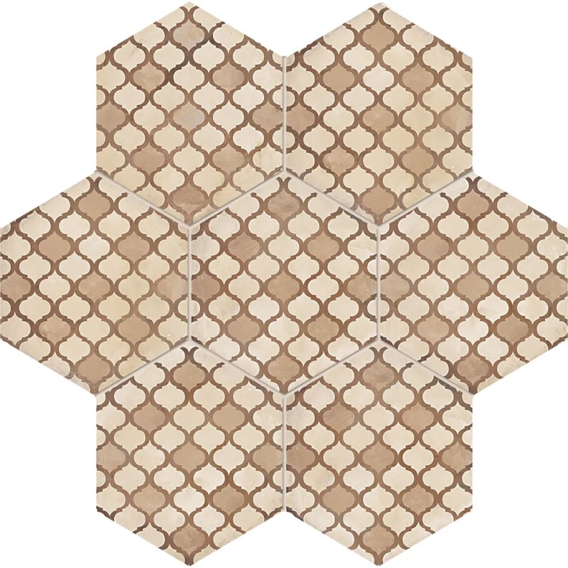 Terra Coloniale Esagona Versione C 25x21,6 Carrelage Intérieur Imitation carreaux de ciment Non Rectifié 