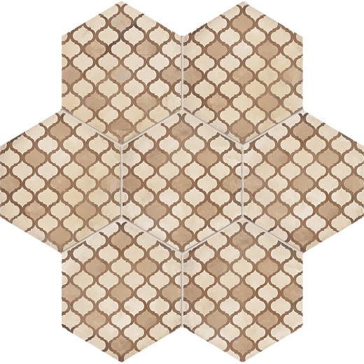Terra Coloniale Esagona Versione C 25x21,6 Carrelage Intérieur Imitation carreaux de ciment Non Rectifié 