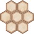 Terra Com Giglio Esagona Versione C 25x21,6 Carrelage Intérieur Imitation carreaux de ciment Non Rectifié 
