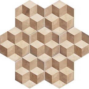 Terra Cornice Esagona Versione C 25x21,6 Carrelage Intérieur Imitation carreaux de ciment Non Rectifié 