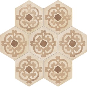 Terra Cubo Esagona Versione C 25x21,6 Carrelage Intérieur Imitation carreaux de ciment Non Rectifié 