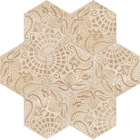 Terra Fiore Esagona Versione C 25x21,6 Carrelage Intérieur Imitation carreaux de ciment Non Rectifié 