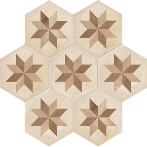 Terra Stella Esagona Versione C 25x21,6 Carrelage Intérieur Imitation carreaux de ciment Non Rectifié 