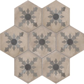 Terra Cardinale Esagona Versione F 25x21,6 Carrelage Intérieur Imitation carreaux de ciment Non Rectifié 