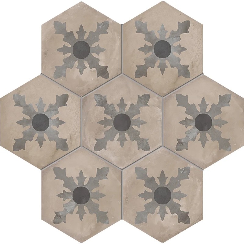 Terra Cardinale Esagona Versione F 25x21,6 Carrelage Intérieur Imitation carreaux de ciment Non Rectifié 