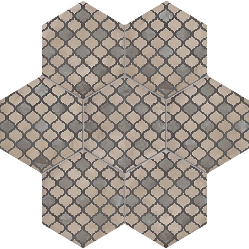 Terra Coloniale Esagona Versione F 25x21,6 Carrelage Intérieur Imitation carreaux de ciment Non Rectifié 
