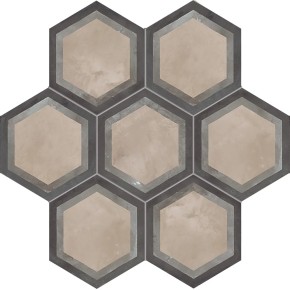 Terra Com Giglio Esagona Versione F 25x21,6 Carrelage Intérieur Imitation carreaux de ciment Non Rectifié 