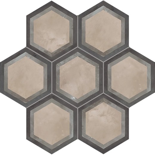 Terra Com Giglio Esagona Versione F 25x21,6 Carrelage Intérieur Imitation carreaux de ciment Non Rectifié 