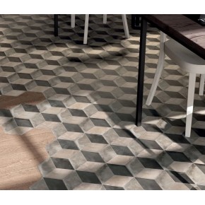 Terra Cornice Esagona Versione F 25x21,6 Carrelage Intérieur Imitation carreaux de ciment Non Rectifié 