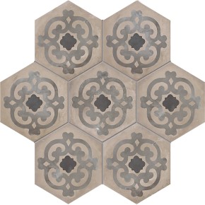 Terra Cubo Esagona Versione F 25x21,6 Carrelage Intérieur Imitation carreaux de ciment Non Rectifié 