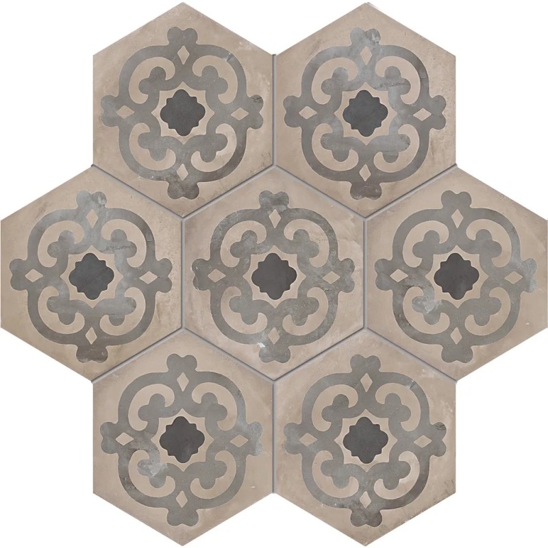 Terra Cubo Esagona Versione F 25x21,6 Carrelage Intérieur Imitation carreaux de ciment Non Rectifié 
