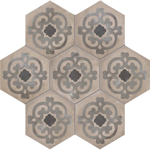 Terra Cubo Esagona Versione F 25x21,6 Carrelage Intérieur Imitation carreaux de ciment Non Rectifié 