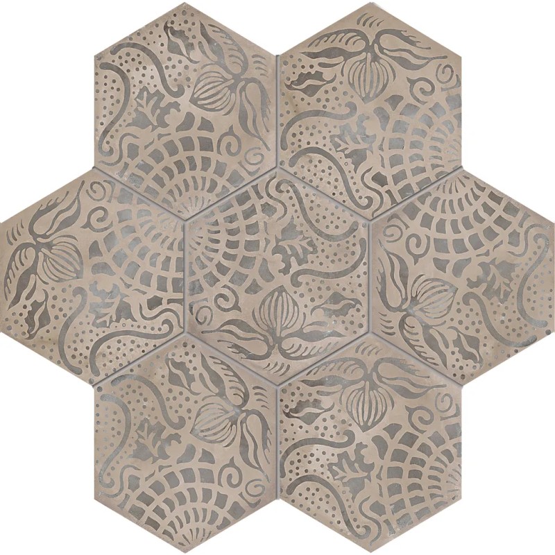 Terra Fiore Esagona Versione F 25x21,6 Carrelage Intérieur Imitation carreaux de ciment Non Rectifié 