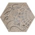 Terra Fiore Esagona Versione F 25x21,6 Carrelage Intérieur Imitation carreaux de ciment Non Rectifié 