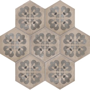 Terra Floreale Esagona Versione F 25x21,6 Carrelage Intérieur Imitation carreaux de ciment Non Rectifié 