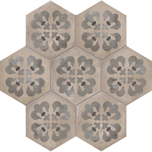 Terra Floreale Esagona Versione F 25x21,6 Carrelage Intérieur Imitation carreaux de ciment Non Rectifié 
