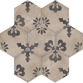 Terra Giglio Esagona Versione F 25x21,6 Carrelage Intérieur Imitation carreaux de ciment Non Rectifié 