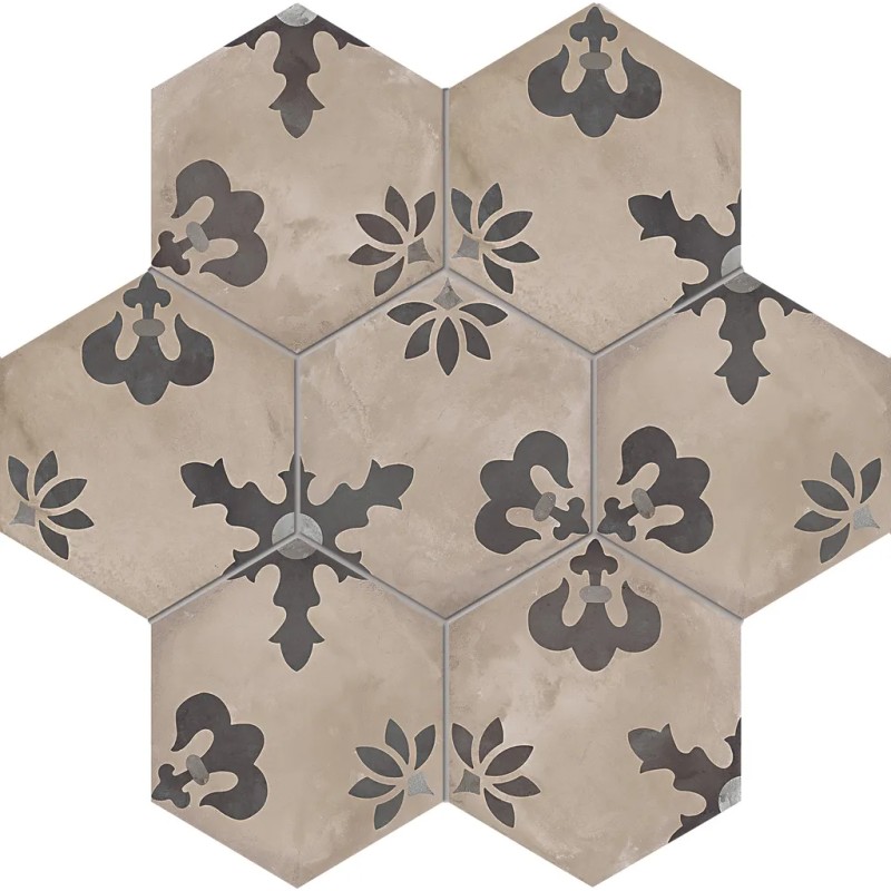Terra Giglio Esagona Versione F 25x21,6 Carrelage Intérieur Imitation carreaux de ciment Non Rectifié 
