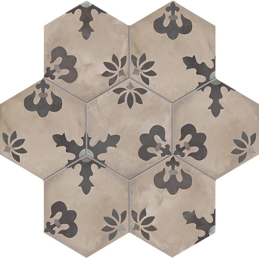 Terra Giglio Esagona Versione F 25x21,6 Carrelage Intérieur Imitation carreaux de ciment Non Rectifié 