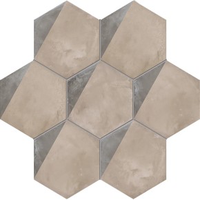 Terra Porzione Esagona Versione F 25x21,6 Carrelage Intérieur Imitation carreaux de ciment Non Rectifié 