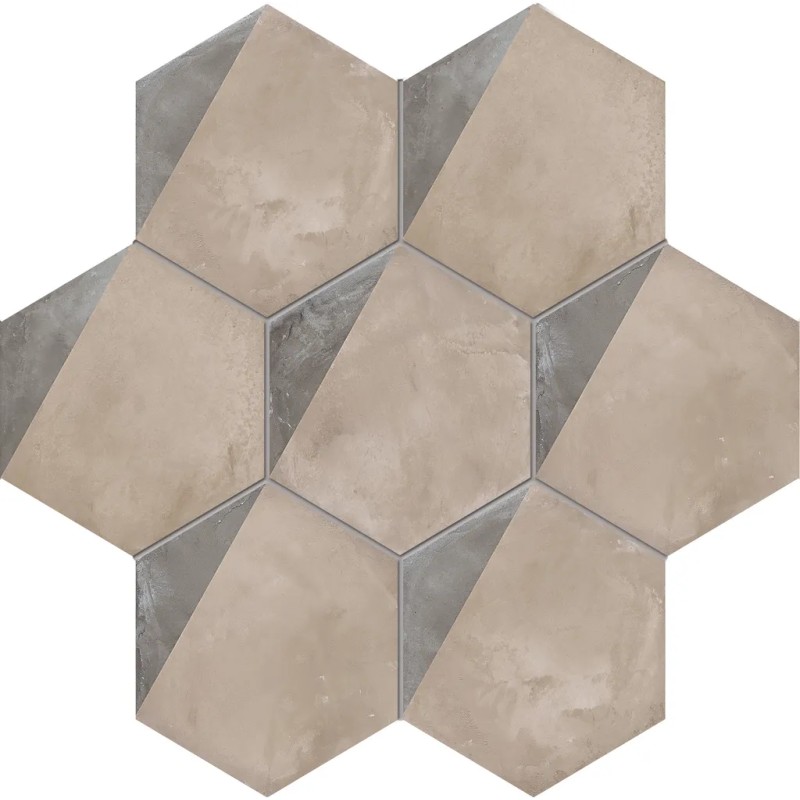 Terra Porzione Esagona Versione F 25x21,6 Carrelage Intérieur Imitation carreaux de ciment Non Rectifié 