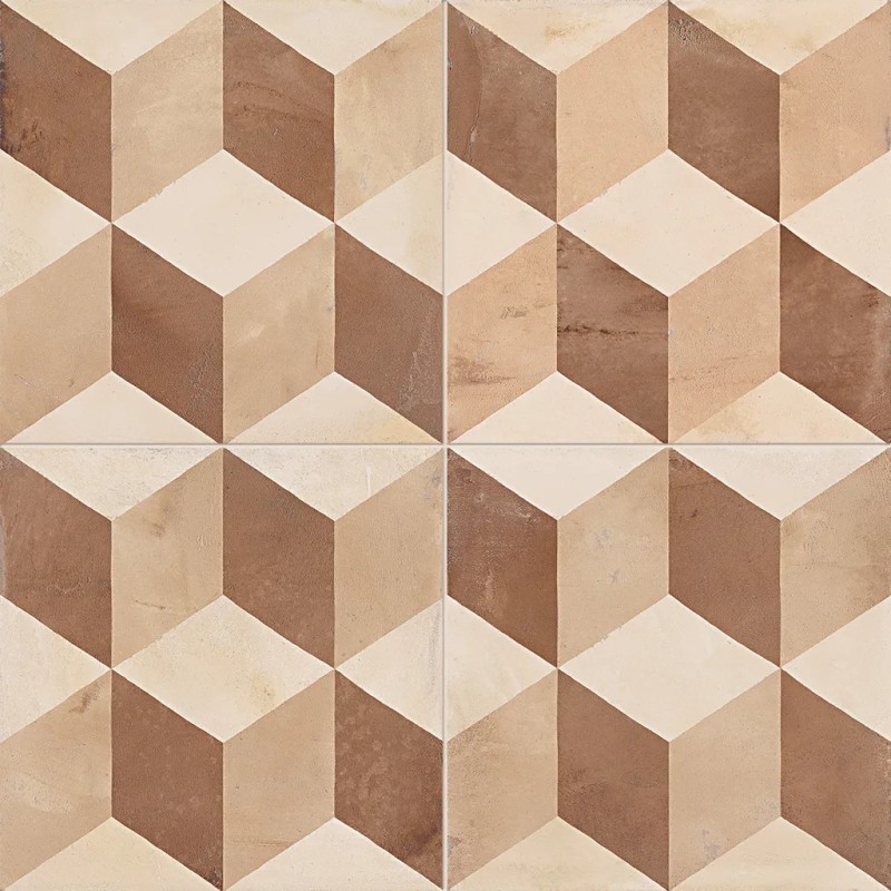 Terra Cubo Versione C 20x20  Carrelage Intérieur Imitation carreaux de ciment Non Rectifié 