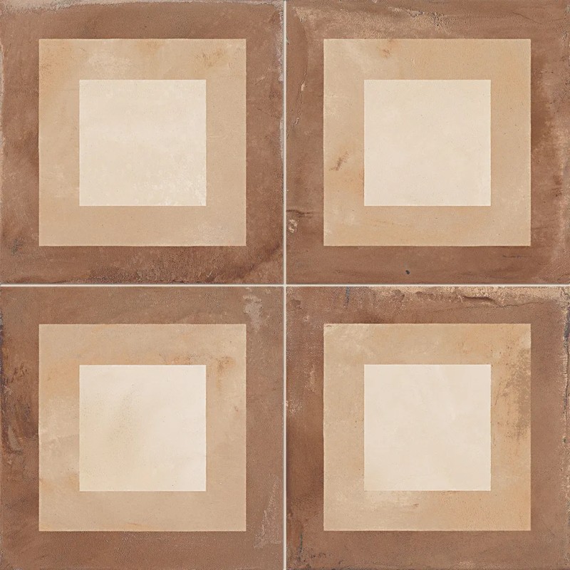 Terra Quadrato Versione C 20x20  Carrelage Intérieur Imitation carreaux de ciment Non Rectifié 