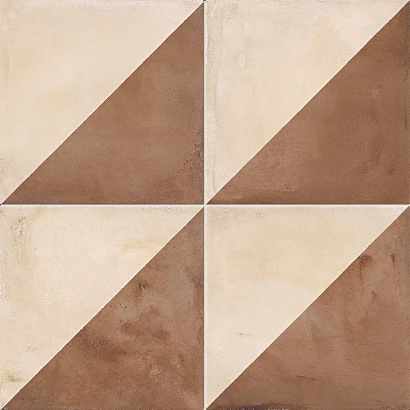 Terra Triangolo Versione C 20x20  Carrelage Intérieur Imitation carreaux de ciment Non Rectifié 