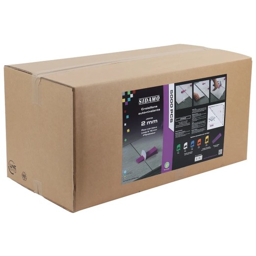 Sidamo Carton de 5000 croisillons auto-nivelants joints 2 mm